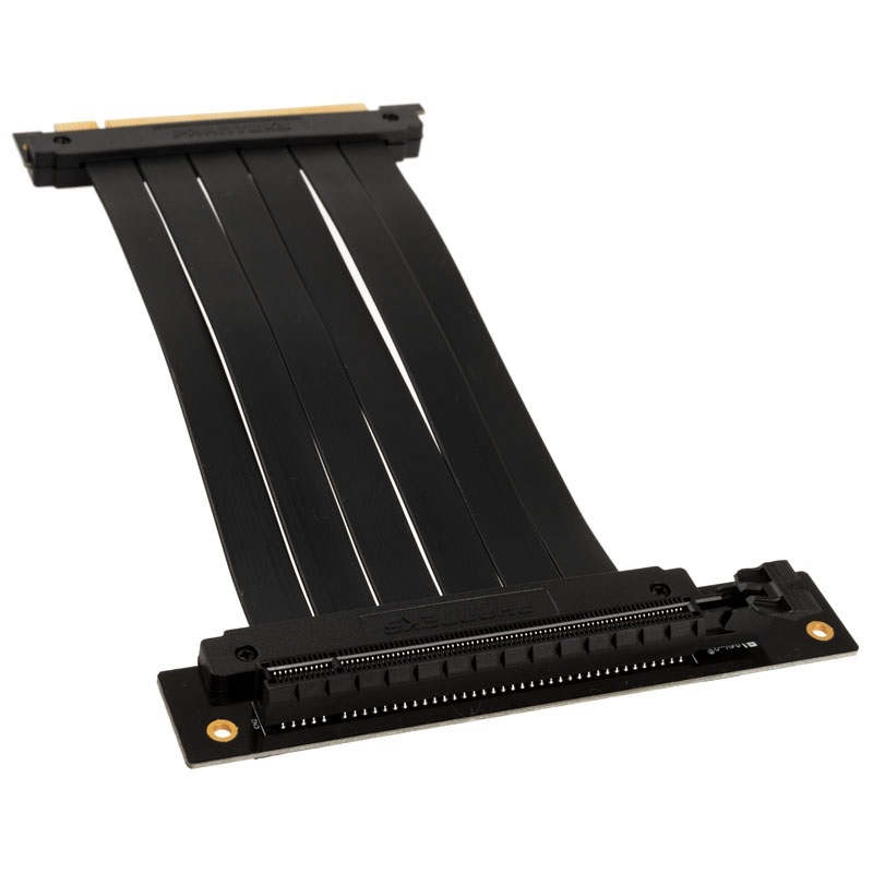 Phanteks (Outlet) Flatline PCI-E x 16 Riser Cable, 220mm, 90° kulma, musta