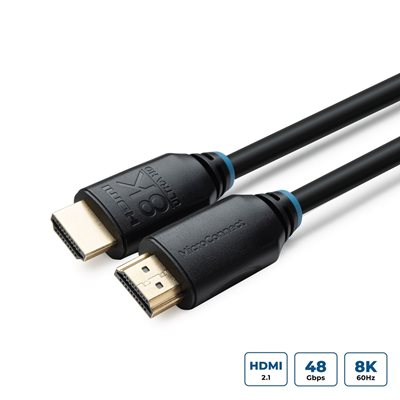 MicroConnect 2.1 HDMI Ultra High Speed -näyttökaapeli, 3m, musta