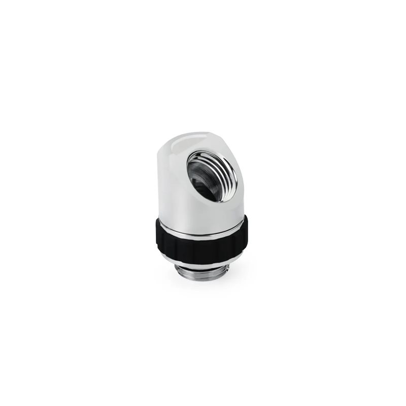 Alphacool Apex Grip Adapter 45°, OT/IT, G1/4, kierrettävä, kromi