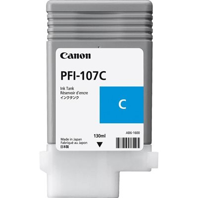 Canon PFI-107 C -mustesäiliö, syaani, 130ml