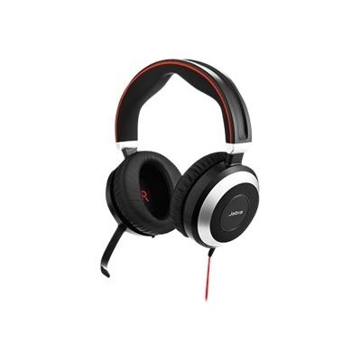 Jabra Evolve 80 MS Stereo -kuulokkeet mikrofonilla, musta/hopea