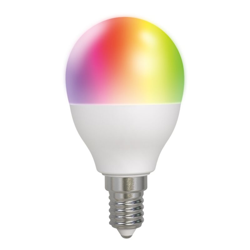 Deltaco Smart Home RGB-älylamppu, E14, Wi-Fi, 5W, 470 lumenia, himmennettävä, valkoinen (Tarjous! Norm. 14,90€)