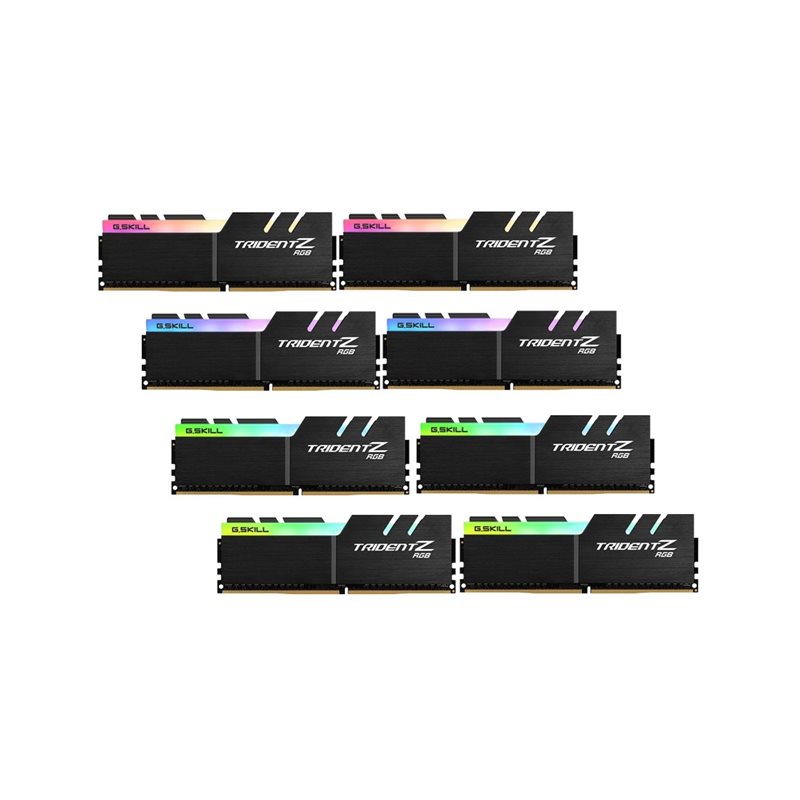 G.Skill 64GB (8 x 8GB) Trident Z RGB, DDR4 3600MHz, CL14, 1.45V, musta