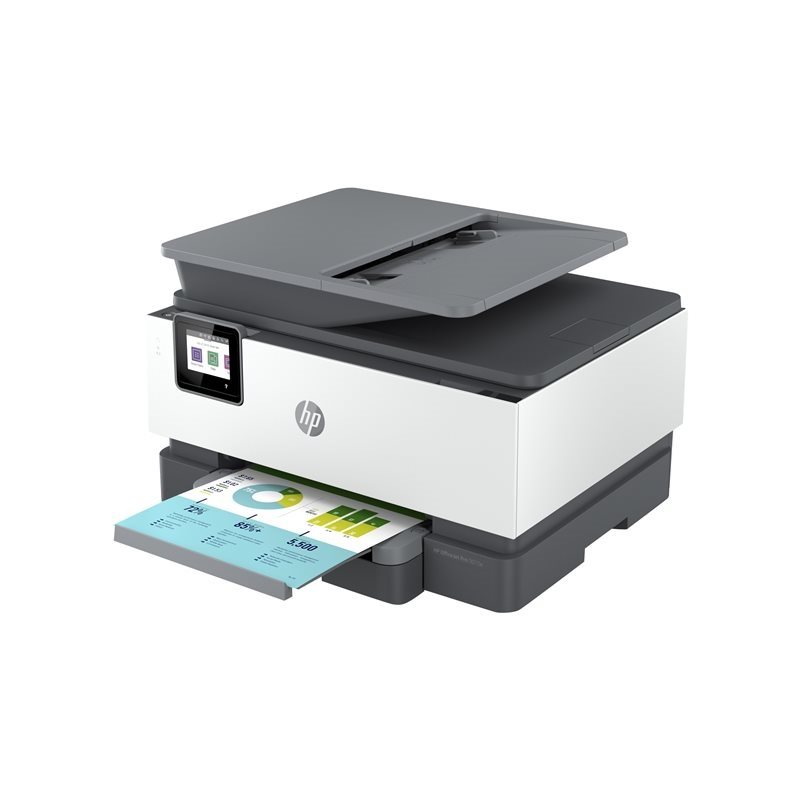 HP Officejet Pro 9010e All-in-One, värimustesuihkumonitoimilaite, A4, valkoinen/harmaa