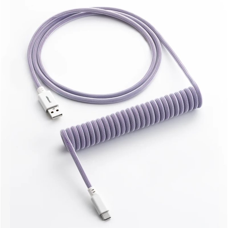 CableMod Classic Coiled Keyboard Cable, USB A -> USB Type C, 150cm, Rum Raisin