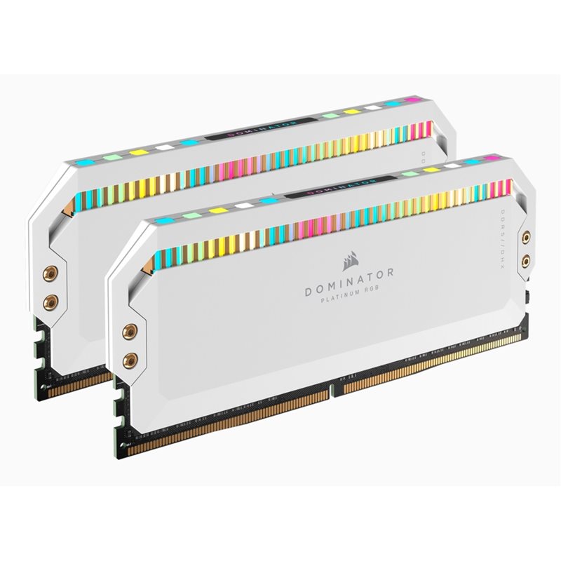 Corsair 32GB (2 x 16GB) Dominator Platinum RGB, DDR5 6200MHz, CL36, 1.30V, valkoinen