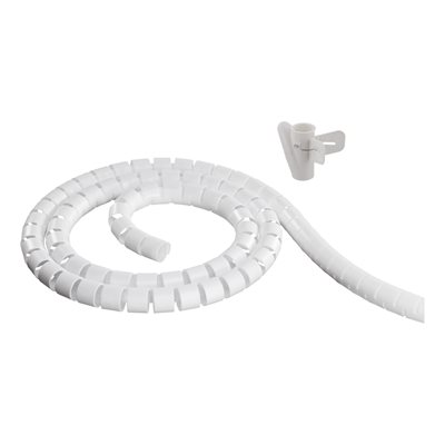 Deltaco Kaapelipiilo nylonista, 25mm halkaisija, 20m, valkoinen