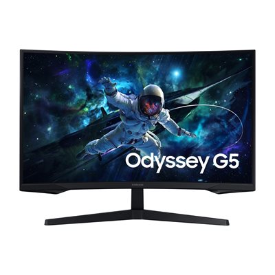 Samsung 32" Odyssey G55C, kaareva 165Hz QHD-pelimonitori, musta (Tarjous! Norm. 349,00€)