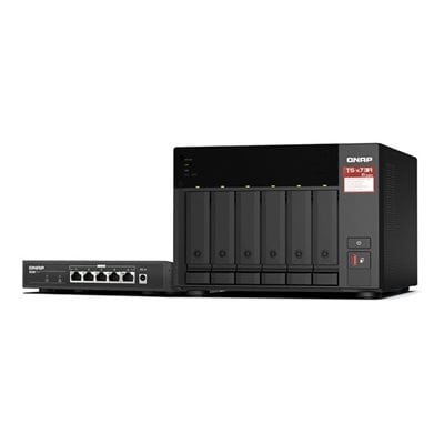 QNAP NAS TS-673A + Switch QSW-1105-ST -bundle