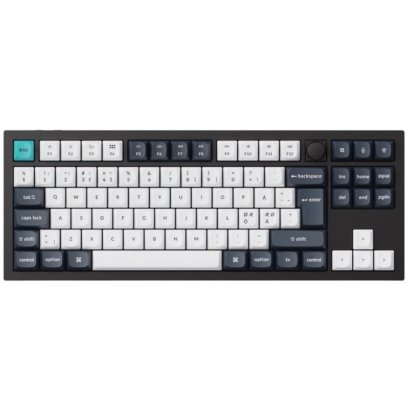 Keychron Q3 Max, langaton mekaaninen näppäimistö, 80%, Gateron Jupiter Red, Carbon Black