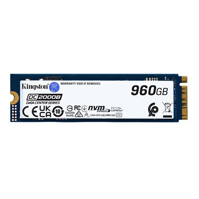 Kingston 960GB DC2000B PCIe 4.0 NVMe M.2 SSD -levy, M.2 2280, 7000/1300 MB/s
