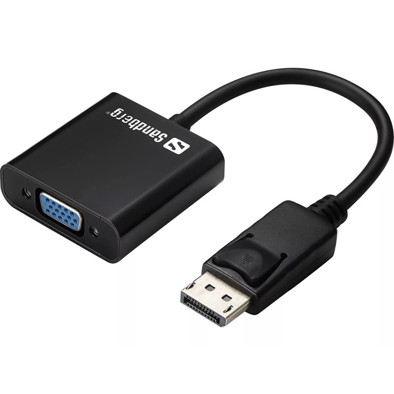 Sandberg DisplayPort 1.2 -> VGA -adapteri, musta