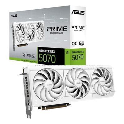 Asus GeForce RTX 5070 PRIME - White OC Edition -näytönohjain, 12GB GDDR7
