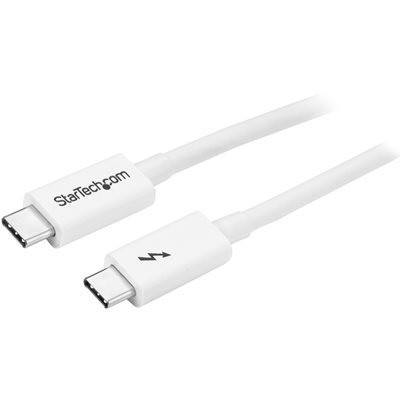 StarTech.com Thunderbolt 3 -kaapeli, 20 Gbps, PD100W, 4K60Hz, 1m, valkoinen