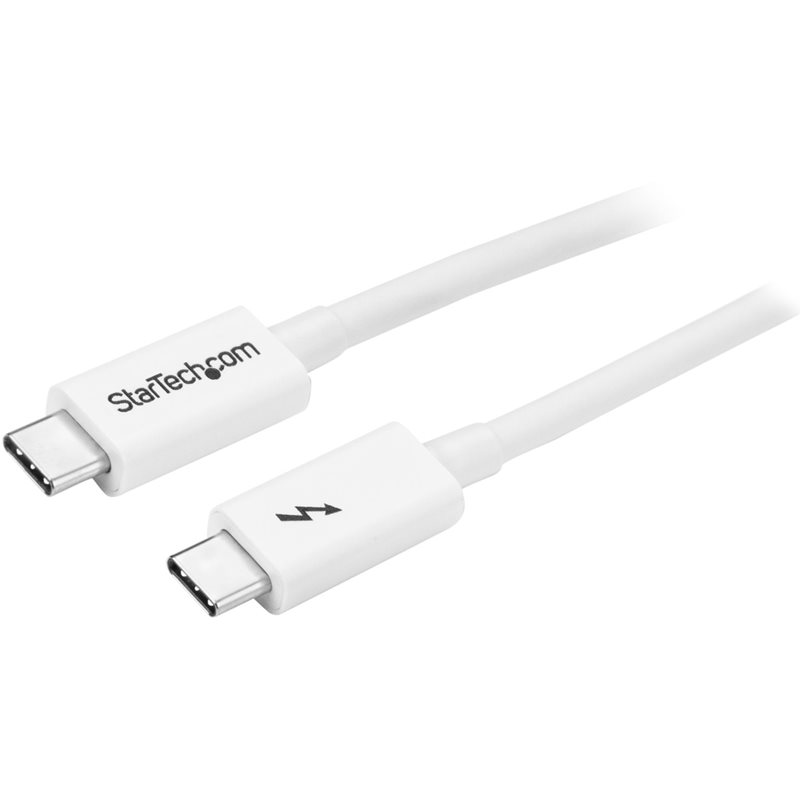 StarTech.com Thunderbolt 3 -kaapeli, 20 Gbps, PD100W, 4K60Hz, 1m, valkoinen