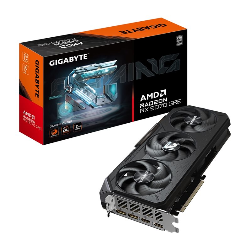 Gigabyte Radeon RX 9070 GRE GAMING OC -näytönohjain, 12GB GDDR6