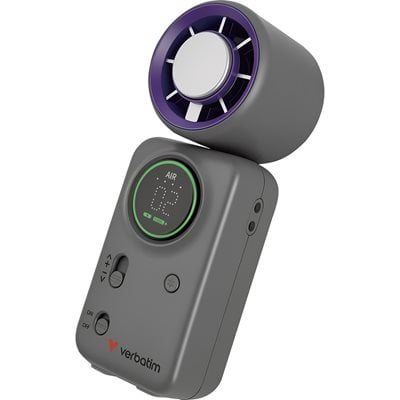 Verbatim Cool 'n' Go Ice Touch Mini Handheld Fan, ladattava käsituuletin, violetti/harmaa