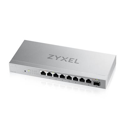 ZyXEL XMG-108, 8-porttinen 2.5 Gigabit -kytkin, hallitsematon, harmaa