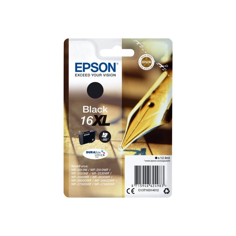 Epson 16XL DURABrite Ultra Pen + Crossword -väriainekasetti, musta (SEC)