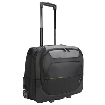 Targus 15-17.3" CityGear Roller Laptop Case, kannettavan tietokoneen vedettävä laukku, musta