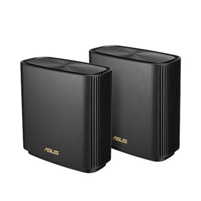 Asus ZenWiFi AX (XT8), Tri-Band Mesh WiFi 6 -järjestelmä koko kodille, 2 kpl, musta