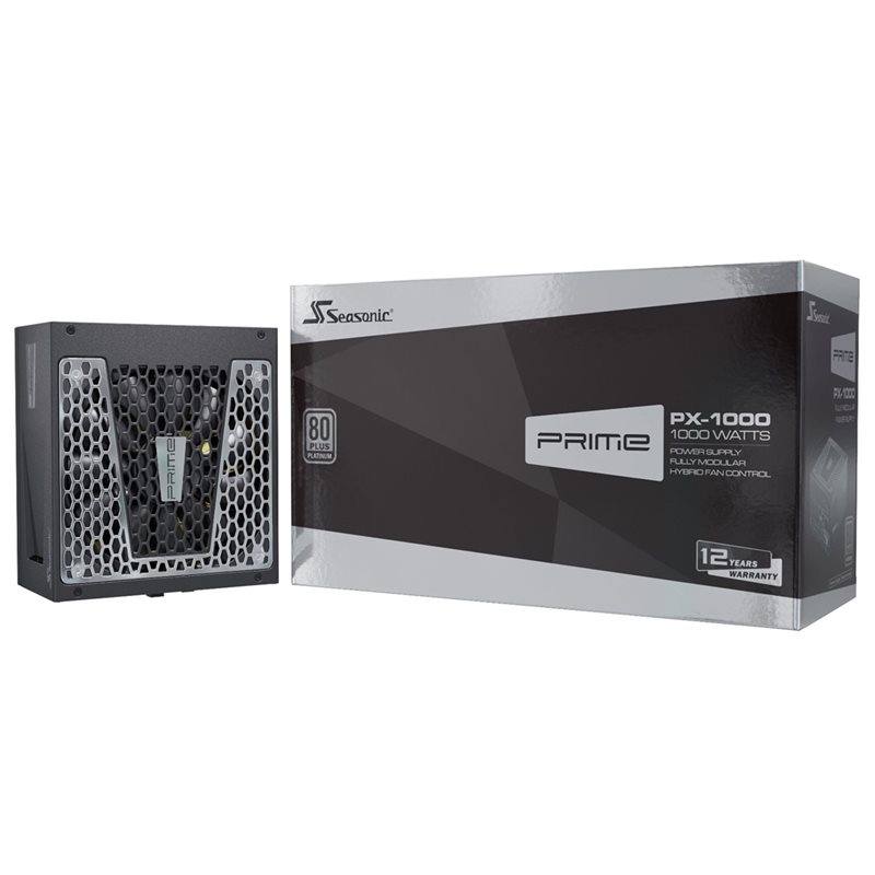 Seasonic 1000W PRIME PX-1000, modulaarinen ATX-virtalähde, 80PLUS Platinum