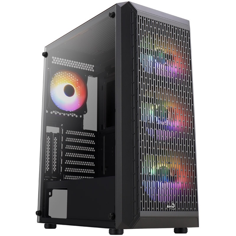 Aerocool Beam V2, ikkunallinen miditornikotelo, musta (Tarjous! Norm. 79,90€)