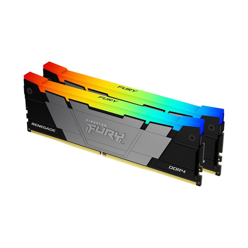 Kingston 16GB (2 x 8GB) FURY Renegade DDR4 RGB, 4000MHz, CL19, 1.35V, musta/harmaa