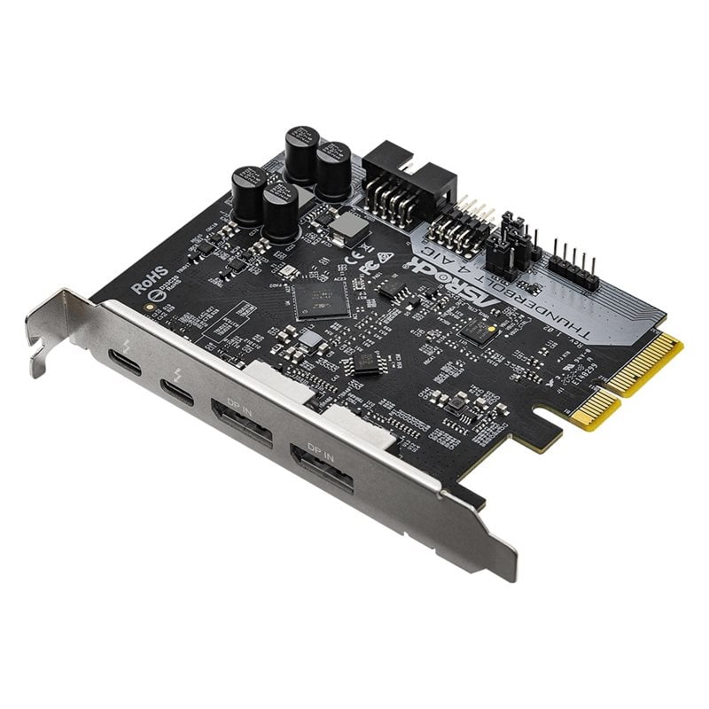 ASRock Thunderbolt 4 AIC 2.0 -lisäkortti, 2x TB4, 2X DP, PCIe 3.0 x4