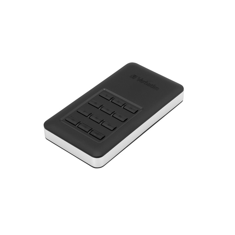 Verbatim 1TB Store 'n' Go, 2.5" ulkoinen kiintolevy salasananäppäimistöllä, 3.2 Gen1 USB-C, musta