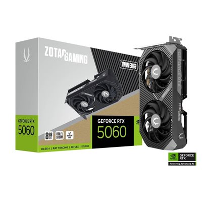 Zotac GeForce RTX 5060 Twin Edge -näytönohjain, 8GB GDDR7