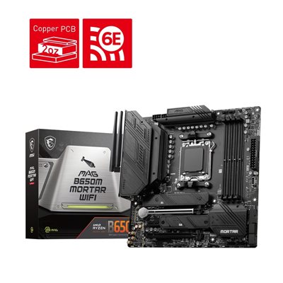 MSI (Outlet) MAG B650M MORTAR WIFI, mATX-emolevy