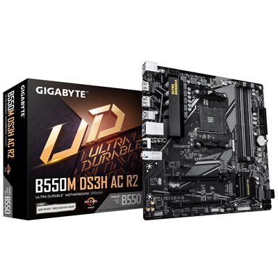Gigabyte B550M DS3H AC R2, mATX-emolevy