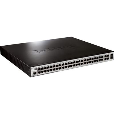 D-Link XStack kytkin 48x10/100, 2+2 SFP, PoE