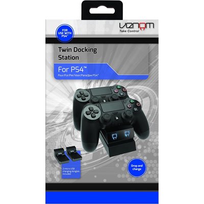 Venom Twin Docking Station -lataustelakka, PS4, musta