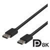 Deltaco DisplayPort 1.4 -näyttökaapeli, 8K60Hz, 3m, musta