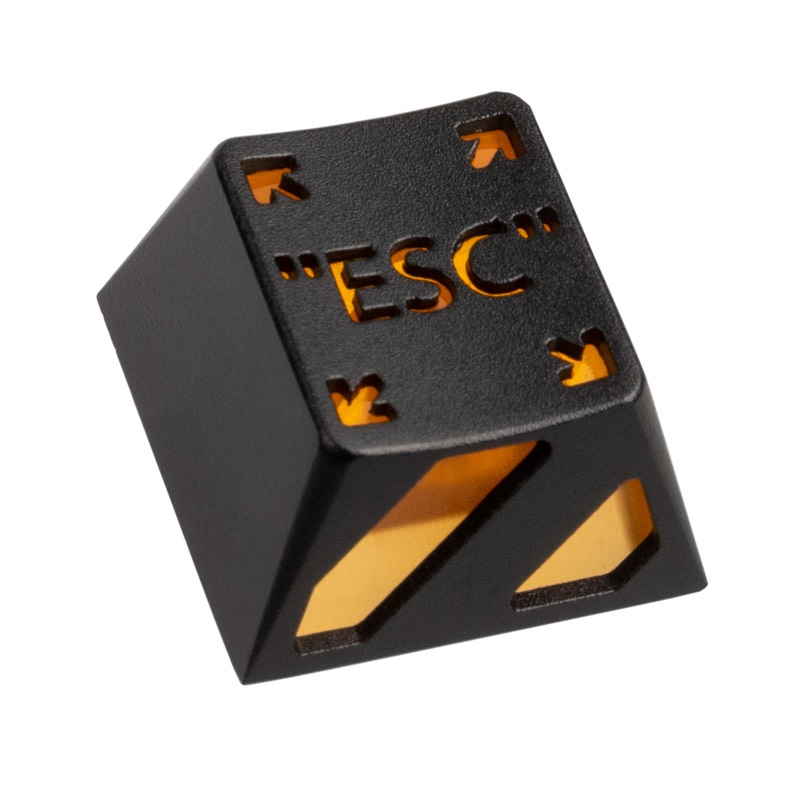 ZOMOPLUS Aluminium Keycap - ESC -näppäinhattu, musta/oranssi