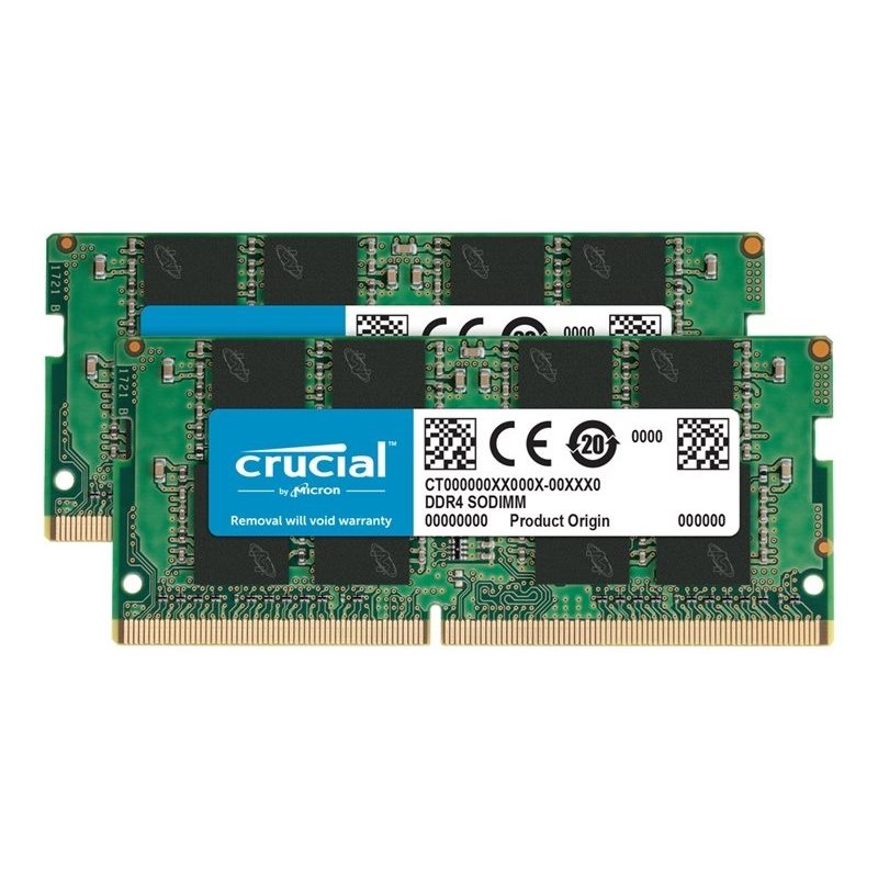 Crucial 16GB (2 x 8GB) DDR4 3200MHz, SO-DIMM, CL22, 1.20V