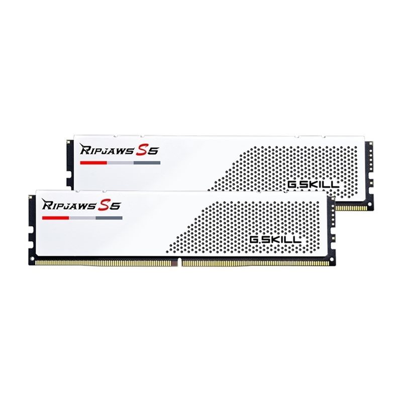 G.Skill 64GB (2 x 32GB) Ripjaws S5, DDR5 5600MHz, CL28, 1.35V, valkoinen