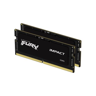 Kingston 32GB (2 x 16GB) FURY Impact, DDR5 6400MHz, SO-DIMM, CL38, 1.35V, musta