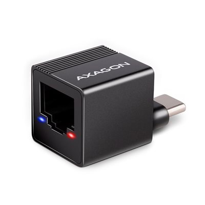 AXAGON Gigabit Ethernet -verkkoadapteri, 3.2 Gen1 USB-C, musta