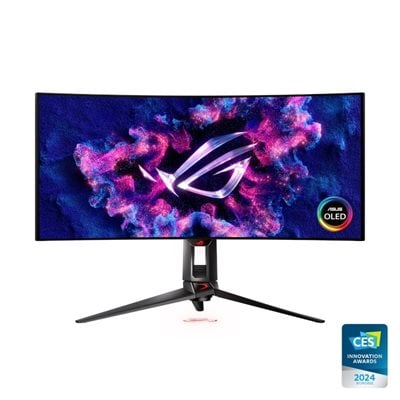 Asus 34" ROG Swift OLED PG34WCDM, kaareva 240Hz UWQHD-pelimonitori, musta/harmaa