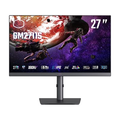 Cooler Master 27" GM2711S, 180Hz QHD-pelimonitori, musta