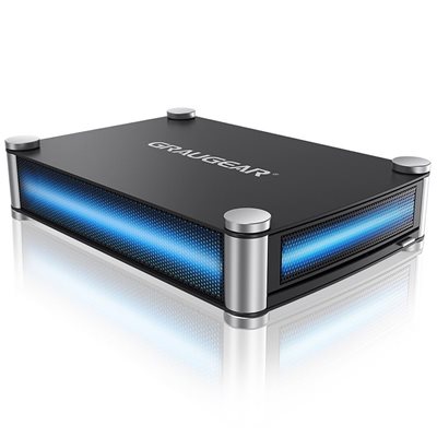 GRAUGEAR Ulkoinen kotelo 5.25" optiselle asemalle + 3.5" SATA-levylle, 3.2 Gen1 micro-B USB, musta/hopea