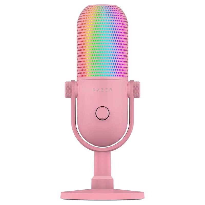 Razer Seiren V3 Chroma - Quartz, USB-pöytämikrofoni, pinkki