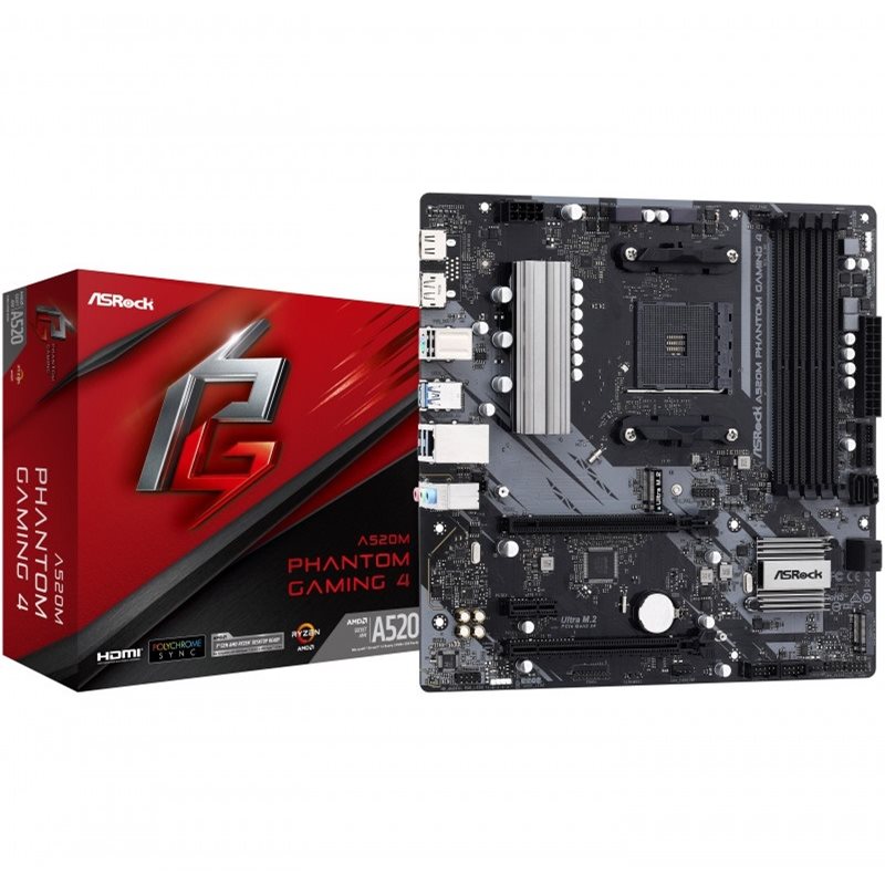 ASRock (Outlet) A520M Phantom Gaming 4, mATX-emolevy