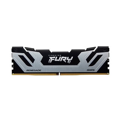 Kingston 24GB (1 x 24GB) FURY Renegade Silver, DDR5 8800MHz, CUDIMM, CL42, 1.40V, musta/hopea