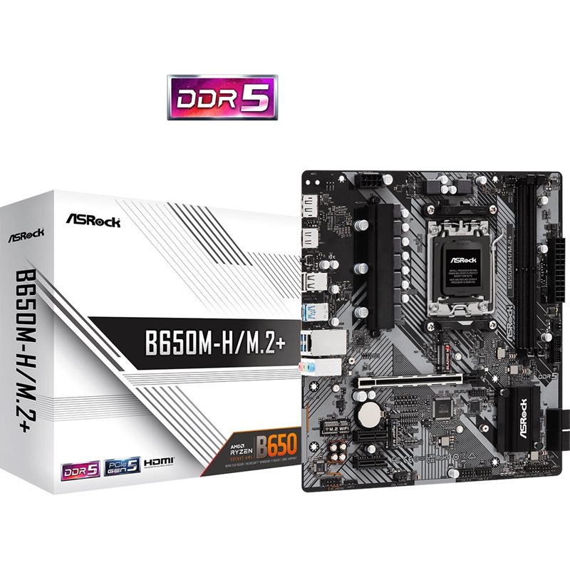 ASRock (Outlet) B650M-H/M.2+, mATX-emolevy