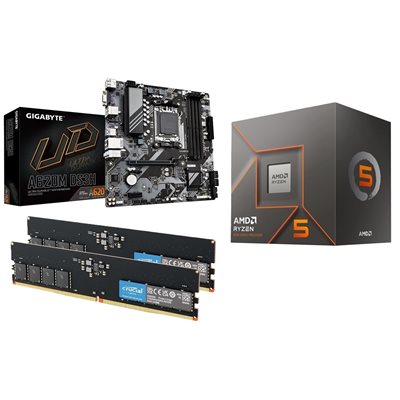 Gigabyte A620M DS3H + Ryzen 5 8400F + 16GB DDR5 4800MHz -tuotepaketti