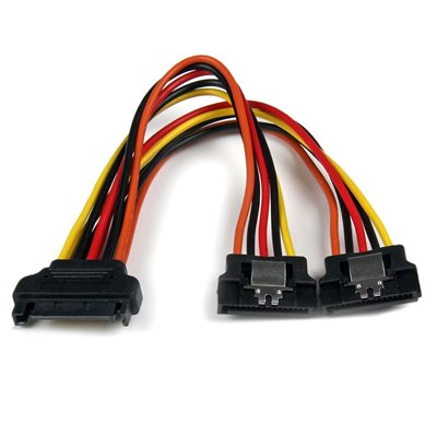 StarTech.com SATA-virtakaapelin Y-haaroitin, 15cm, musta